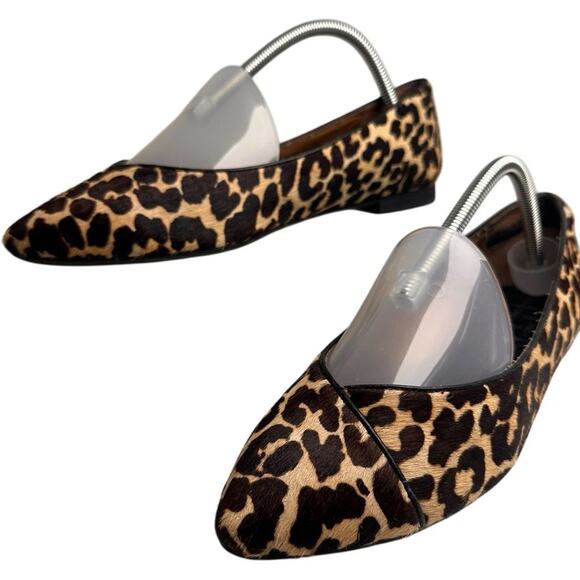 Vionic Cabello Flats Women Sz 9 Animal Print Slip On Calf Hair Comfort Mob Wife - Picture 1 of 13